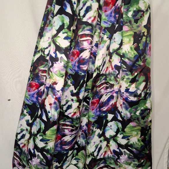 PARKER 'Tamara' Floral Sateen Strapless Notch Bodice Ball Gown Size 2 - Picture 4 of 11